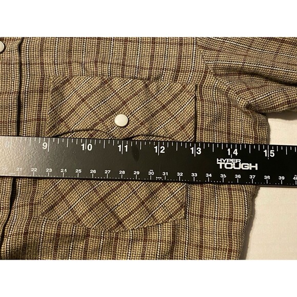 VTG Levi's Plaid Western Shirt Pearl Snap Youth Small Boys 8-10 Rodeo Korea GUC - Picture 11 of 16